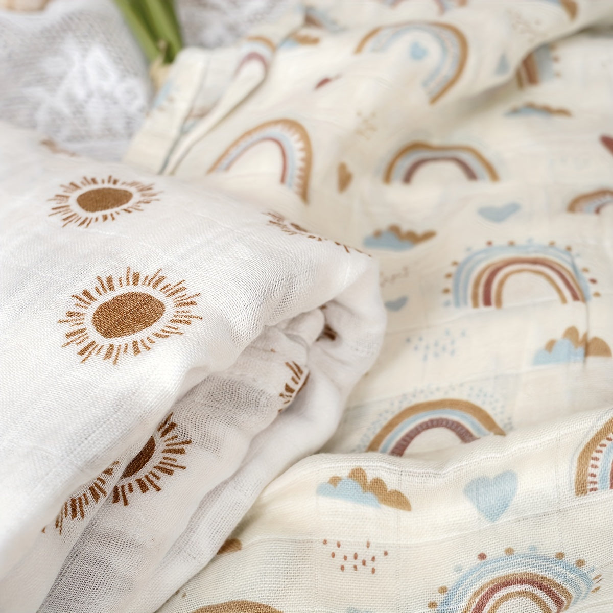 Baby Swaddle Blankets Bamboo Cotton Muslin for Newborns 0-3 Years