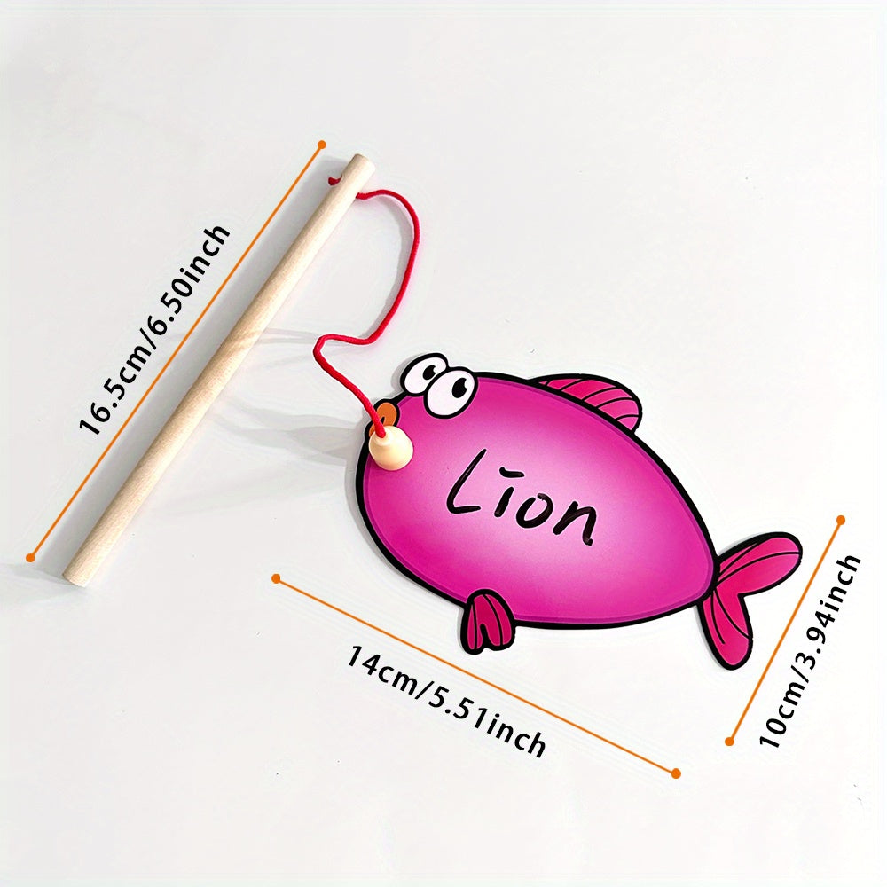 Juego de pesca magnética para niños, juguete de ortografía, juguete educativo para niños de 3+ a 6+