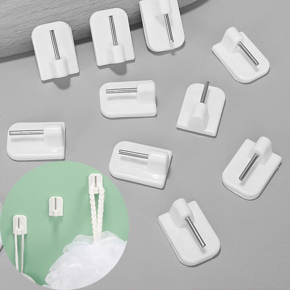 Self-Adhesive Bathroom Curtain Hooks Wall Mount Set of 6