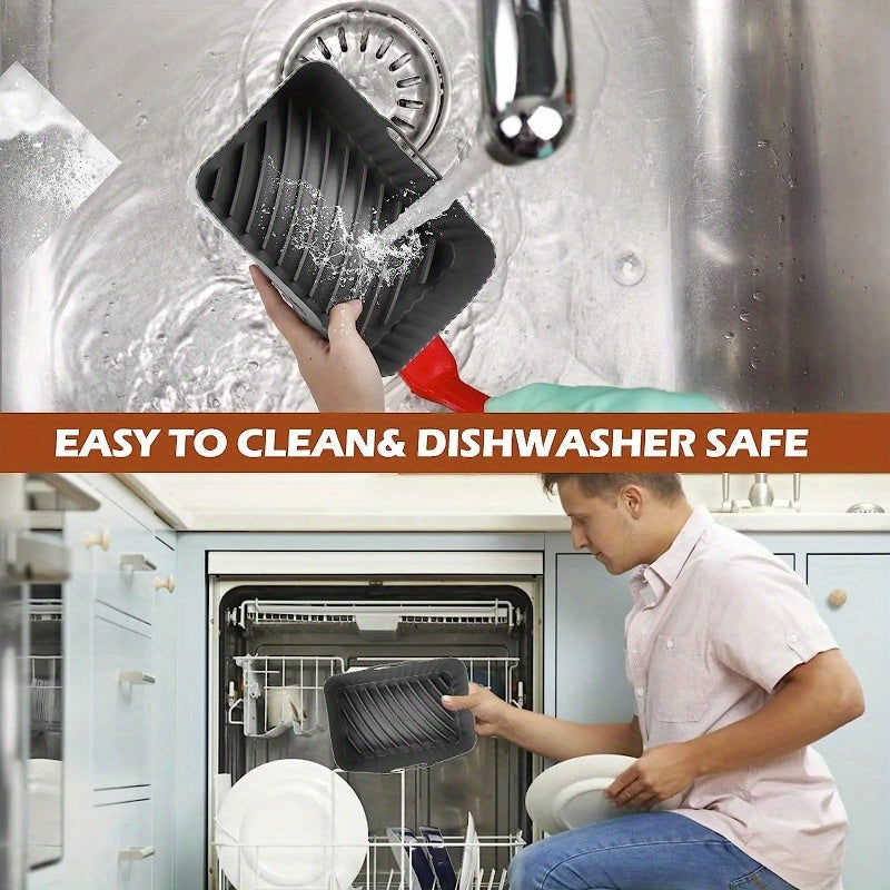 Rejillas de silicona antiadherentes para freidora de aire con accesorios para freidora doble
