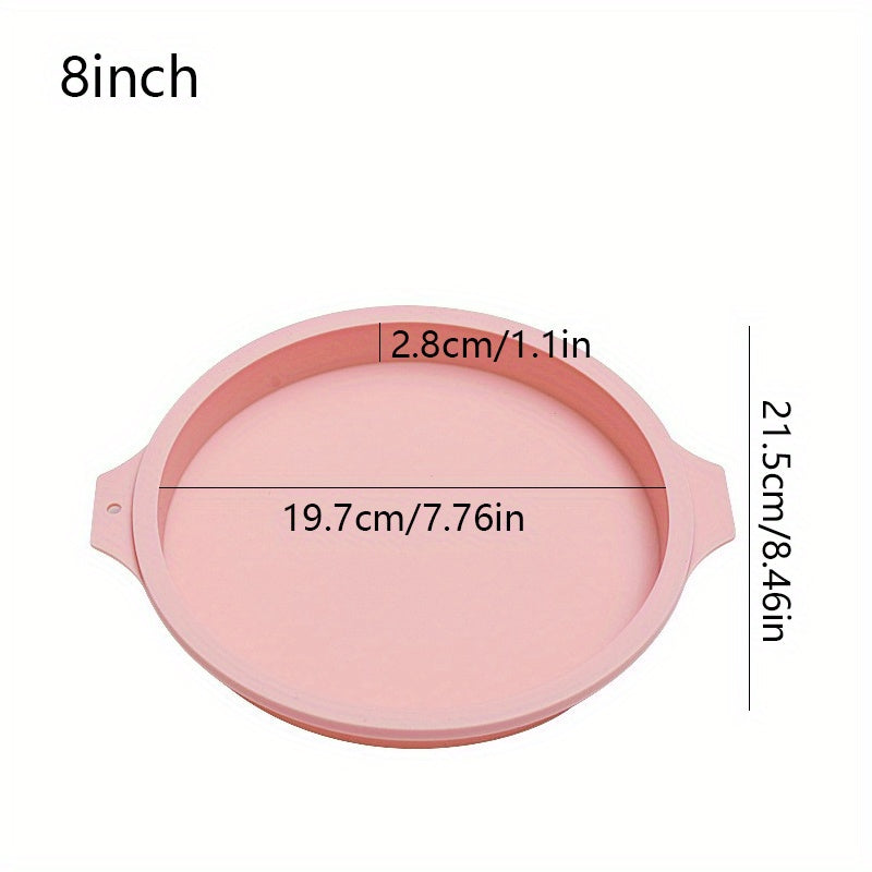 4 ta silikon qatlamli tort qoliplari dumaloq shaklda (10.16cm/15.24cm/20.32cm) tost noni va tortlar uchun, yopishmaydigan pishirish asboblari va oshxona qurilmalari, Eid Al-Adha bayramlari uchun mukammal.