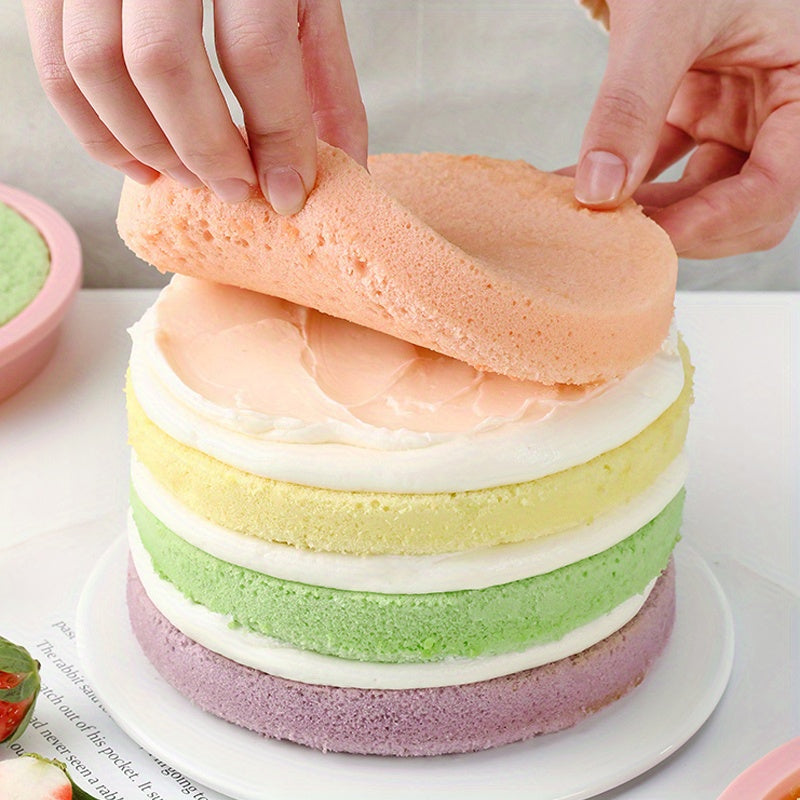 4 dona silikon tort qoliplari 10.16cm 15.24cm 20.32cm dumaloq yopishmaydigan pishirish asboblari