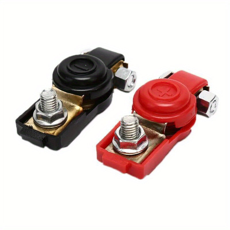 Pinzas de terminal de batería de coche de 12V, positivo y negativo, conectores de liberación rápida