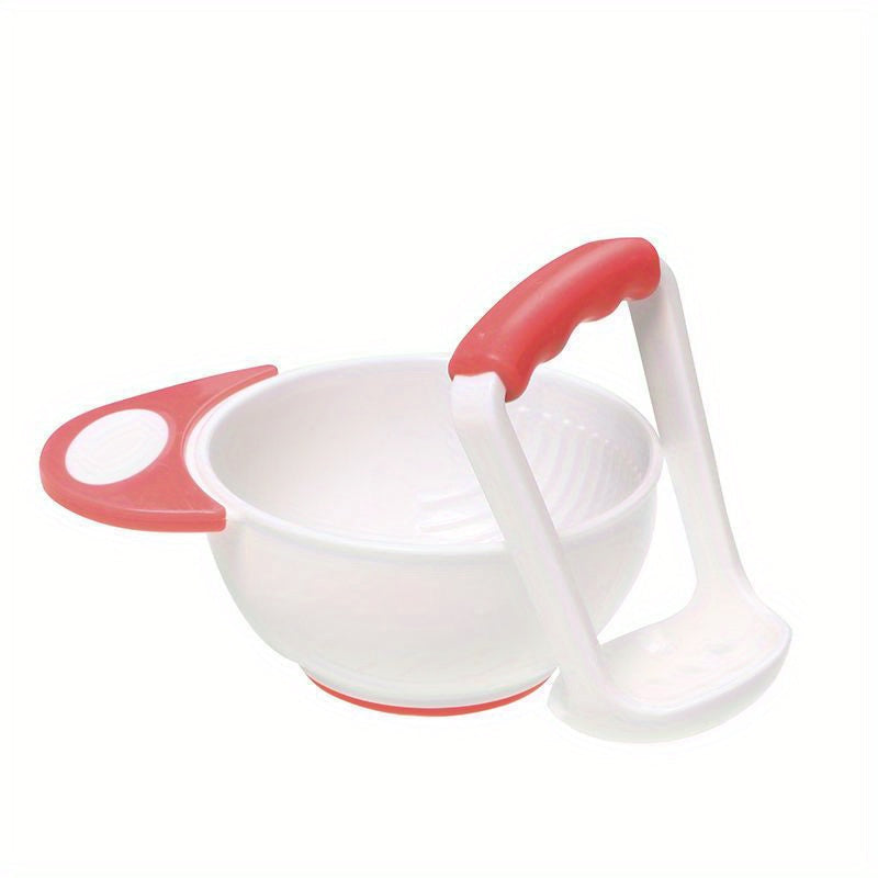 Kitchen Masher Set with Grinding Bowl and Stick for Fruits Vegetables Ginger Garlic