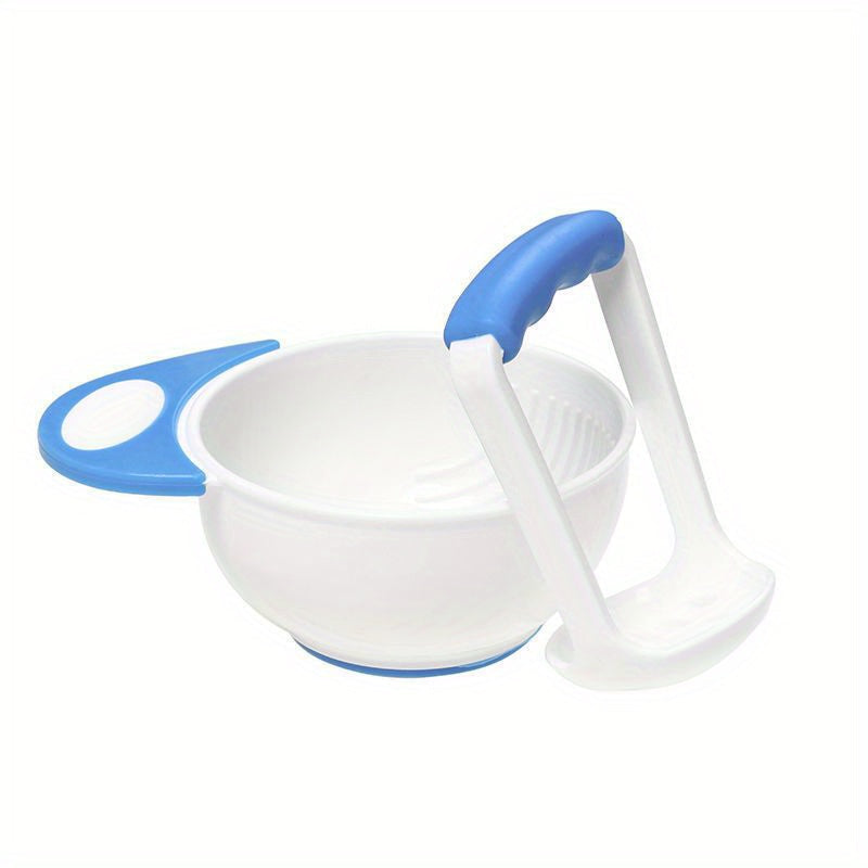 Kitchen Masher Set with Grinding Bowl and Stick for Fruits Vegetables Ginger Garlic