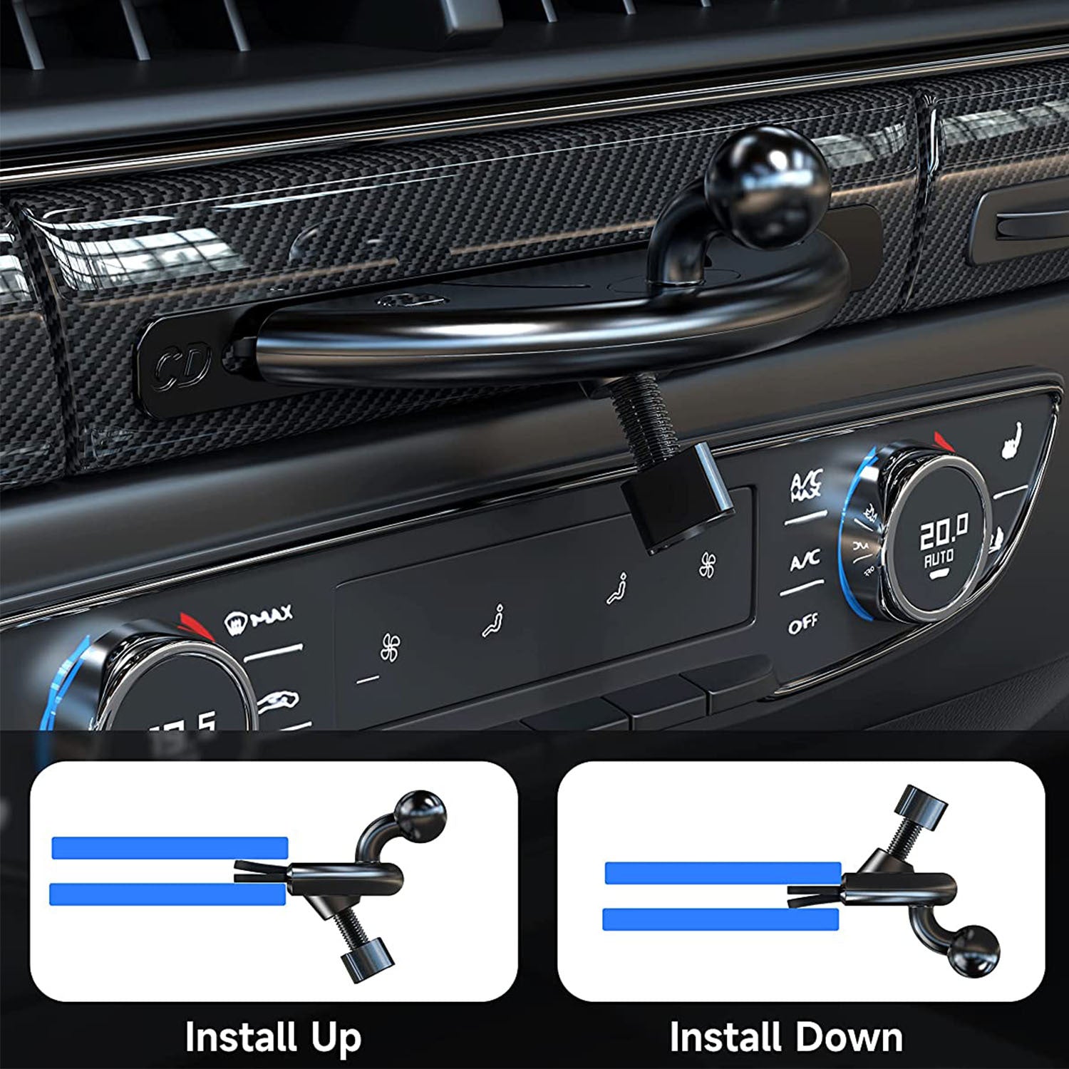 Soporte universal para teléfono de coche con cabeza de bola de 17 mm para ranura de CD para GPS móvil