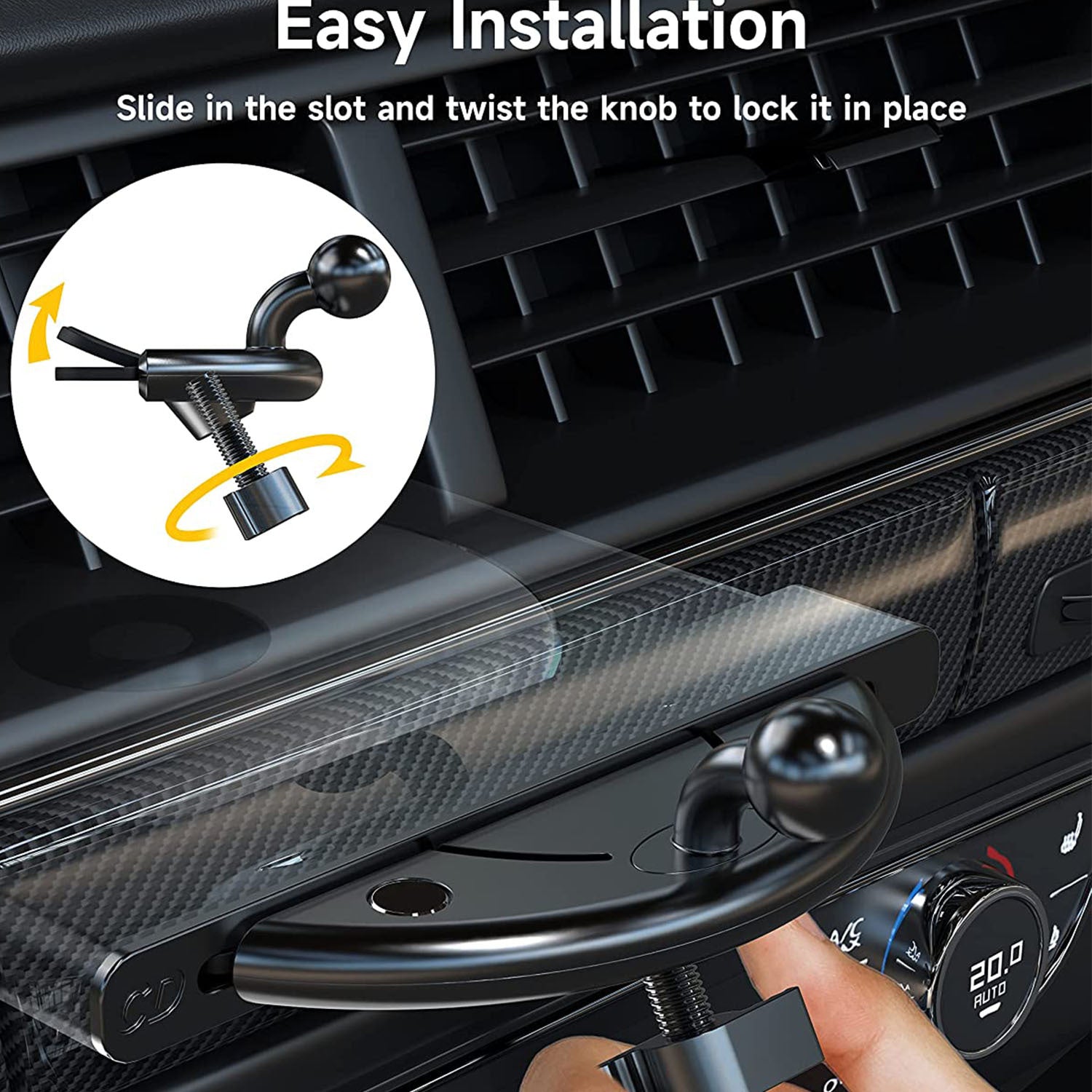 Soporte universal para teléfono de coche con cabeza de bola de 17 mm para ranura de CD para GPS móvil