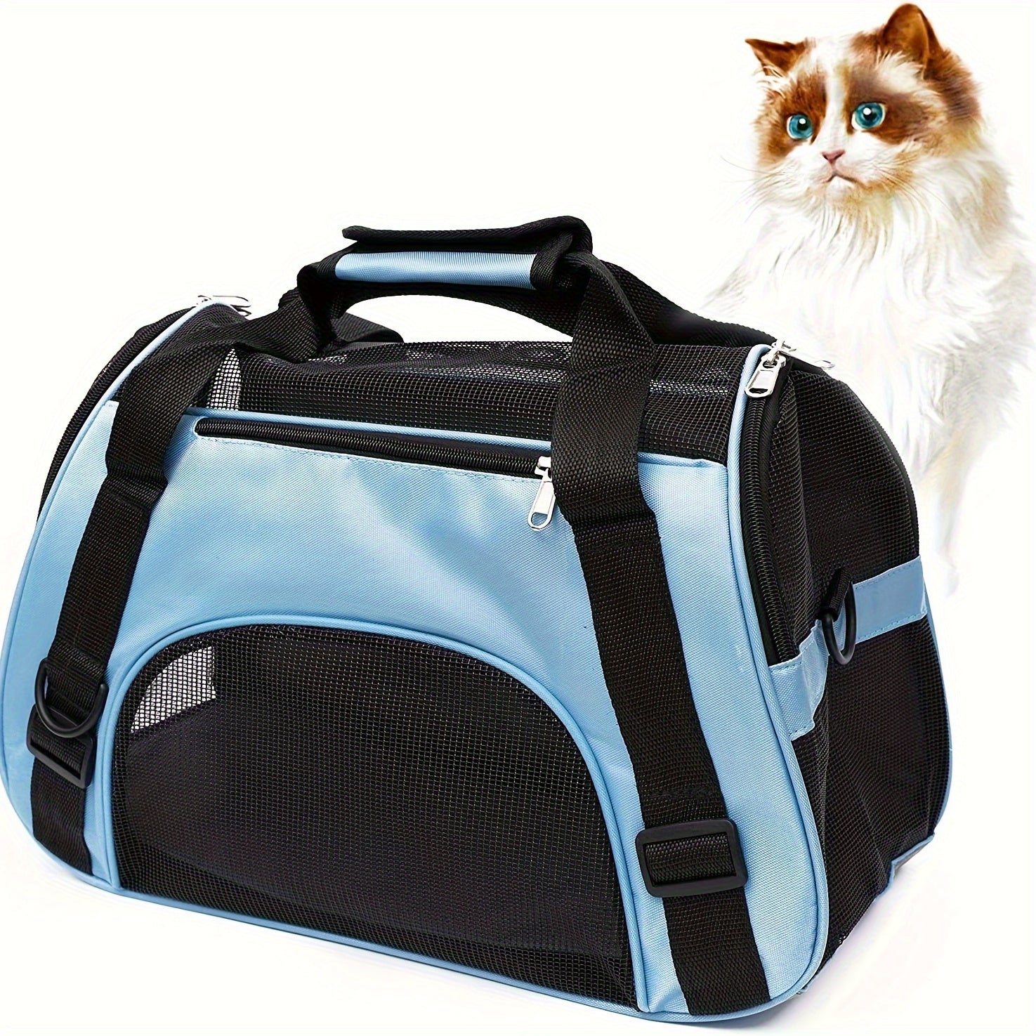 Portable Pet Carrier for Cats and Dogs Airline Approved Foldable Travel Outdoor