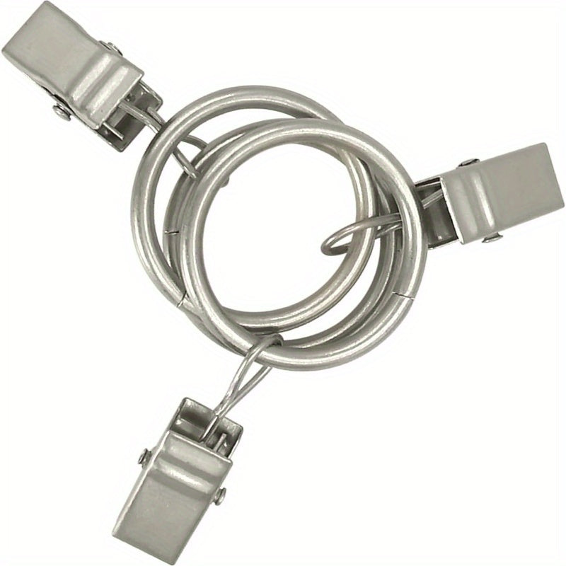 Juego de 50 o 100 aros de cortina de metal vintage con clips, ganchos multiusos para colgar cortinas, lazos, sombreros