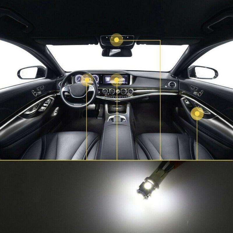 20 piezas de luces LED para interior de coche T10 T5, bombillas para domo, matrícula y maletero