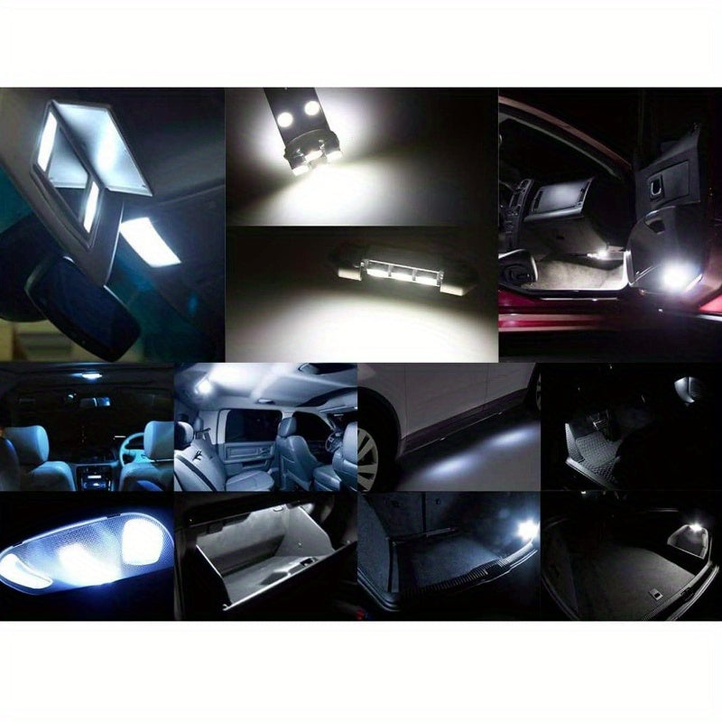 20 piezas de luces LED para interior de coche T10 T5, bombillas para domo, matrícula y maletero
