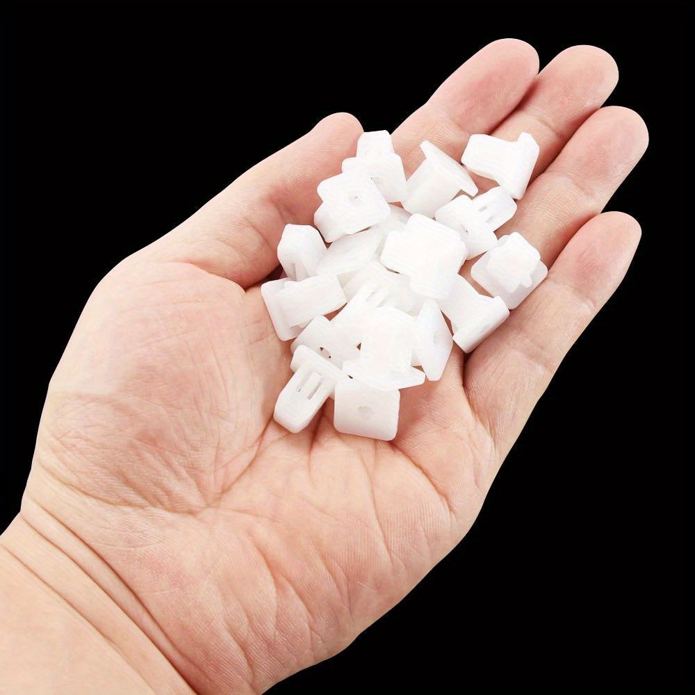 20pcs White Square Auto Push Fasteners Car Bumper Fender Door Clips