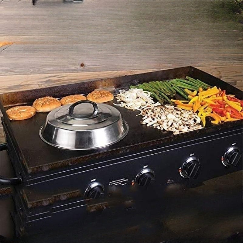 Stainless Steel Cheese Melting Dome and Cover for Grill and Griddle 32cm