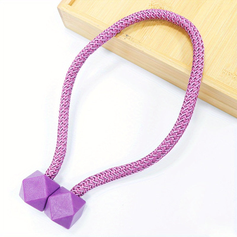 Magnetic Curtain Tiebacks with Thick Twist Rope and Strong Hold for Living Room and Home Decor