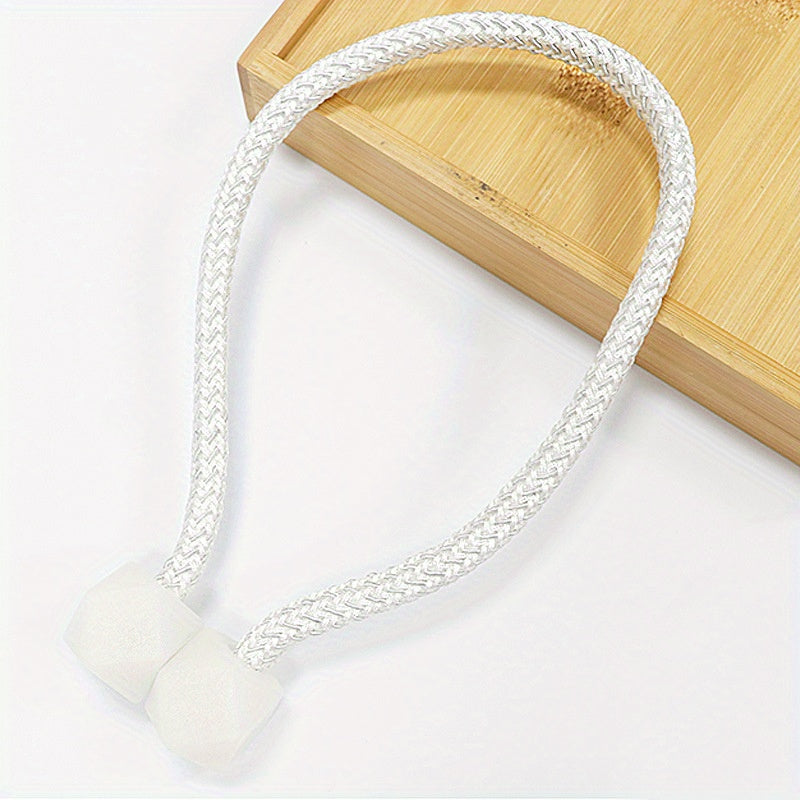 Magnetic Curtain Tiebacks with Thick Twist Rope and Strong Hold for Living Room and Home Decor