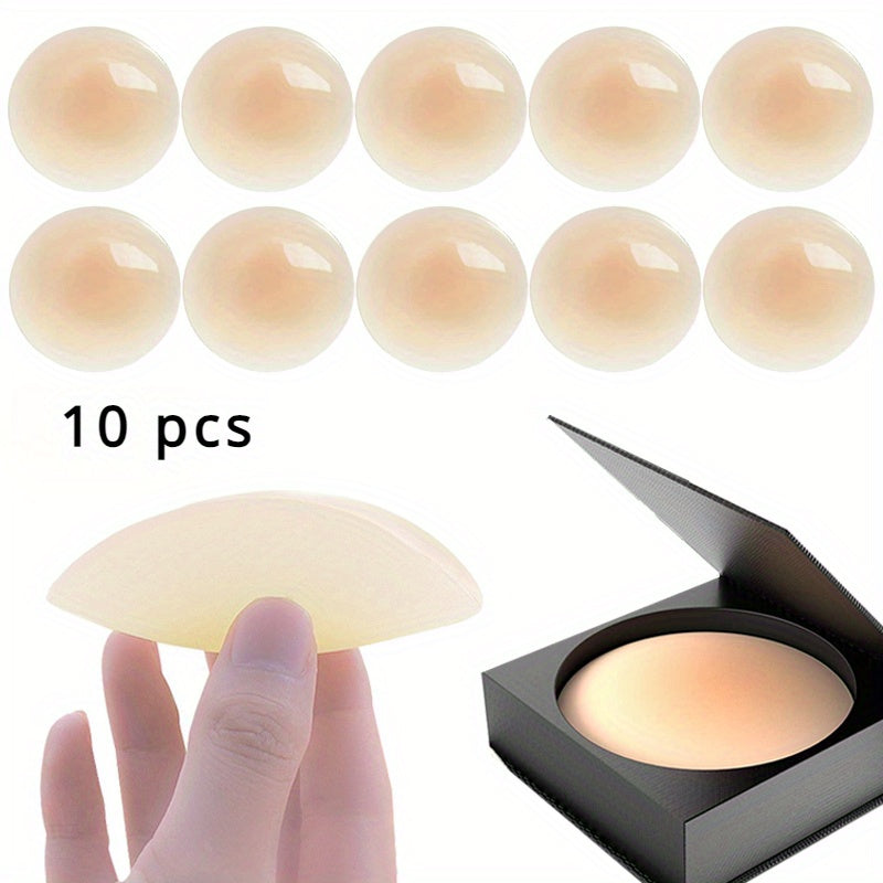 Cubiertas de pezón de silicona reutilizables para mujer ropa interior lencería autoadhesiva pack de 10