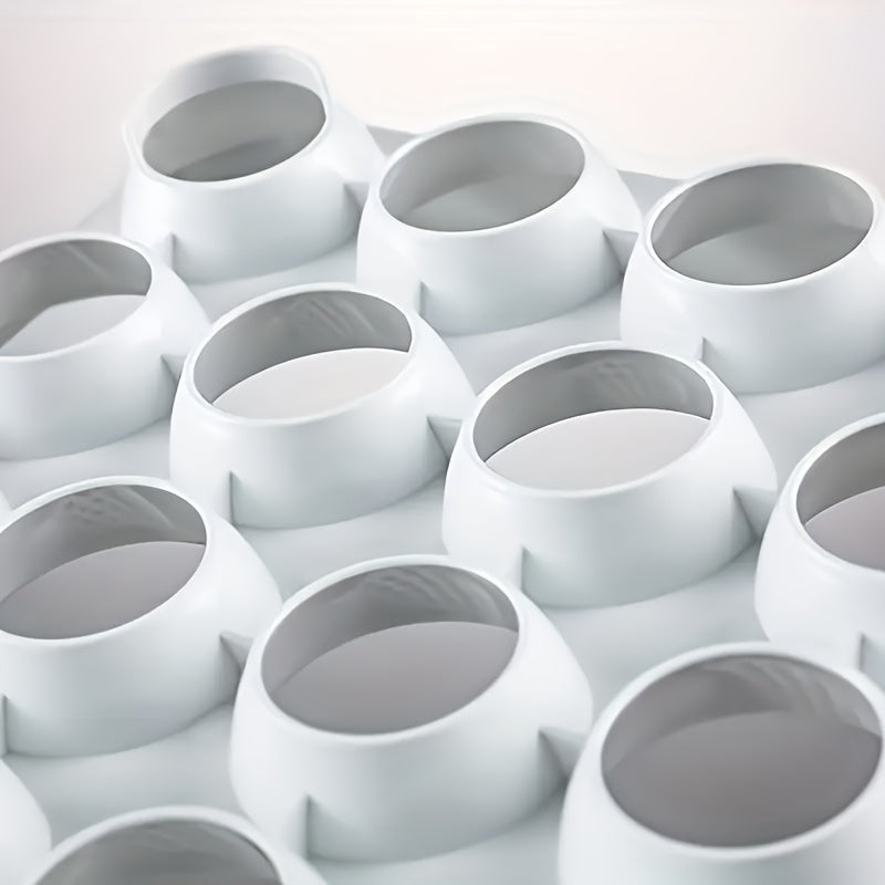 Caja apilable de almacenamiento para huevos con 32 compartimentos, material PET anti-choque
