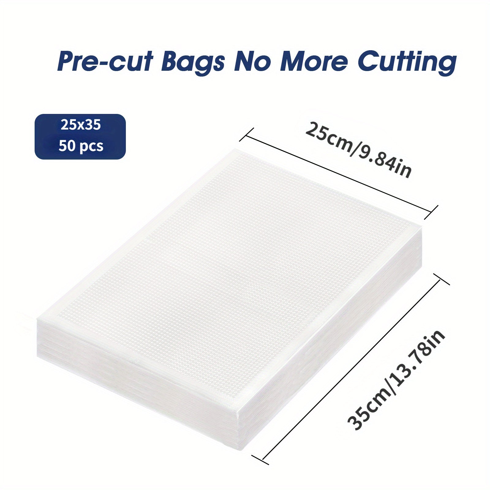 Durable PE+PA Vacuum Sealing Bags Textured Design BPA-Free for Home and Commercial Use