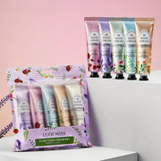 5pc Hand Cream Set with Glycerin and Floral Scents in Purple Packaging