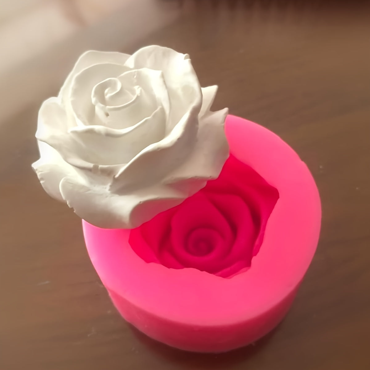 Silicone Mold Set Rose Flower Design 2 Pieces for Baking Candles Crafts