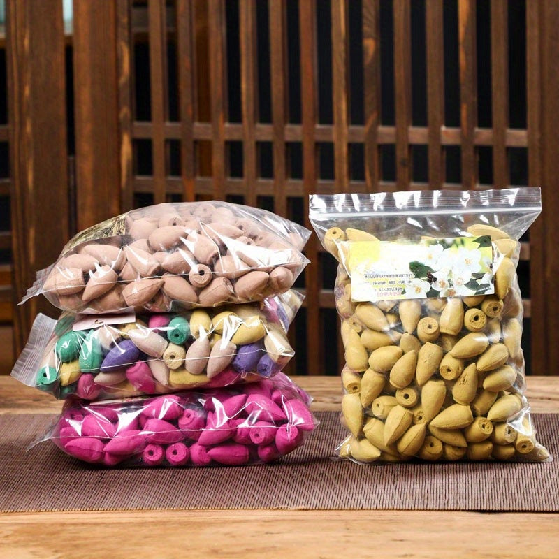 60 шт. конусов для обратного потока благовоний для домашней ароматерапии и декора комнаты, натуральные ароматизированные благовония для устройства обратного потока - идеальный подарок для йоги.