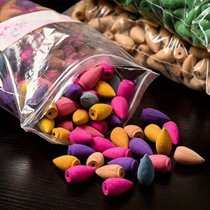 60pcs Backflow Incense Cones for Aromatherapy and Room Decor Natural Scented Waterfall Incense