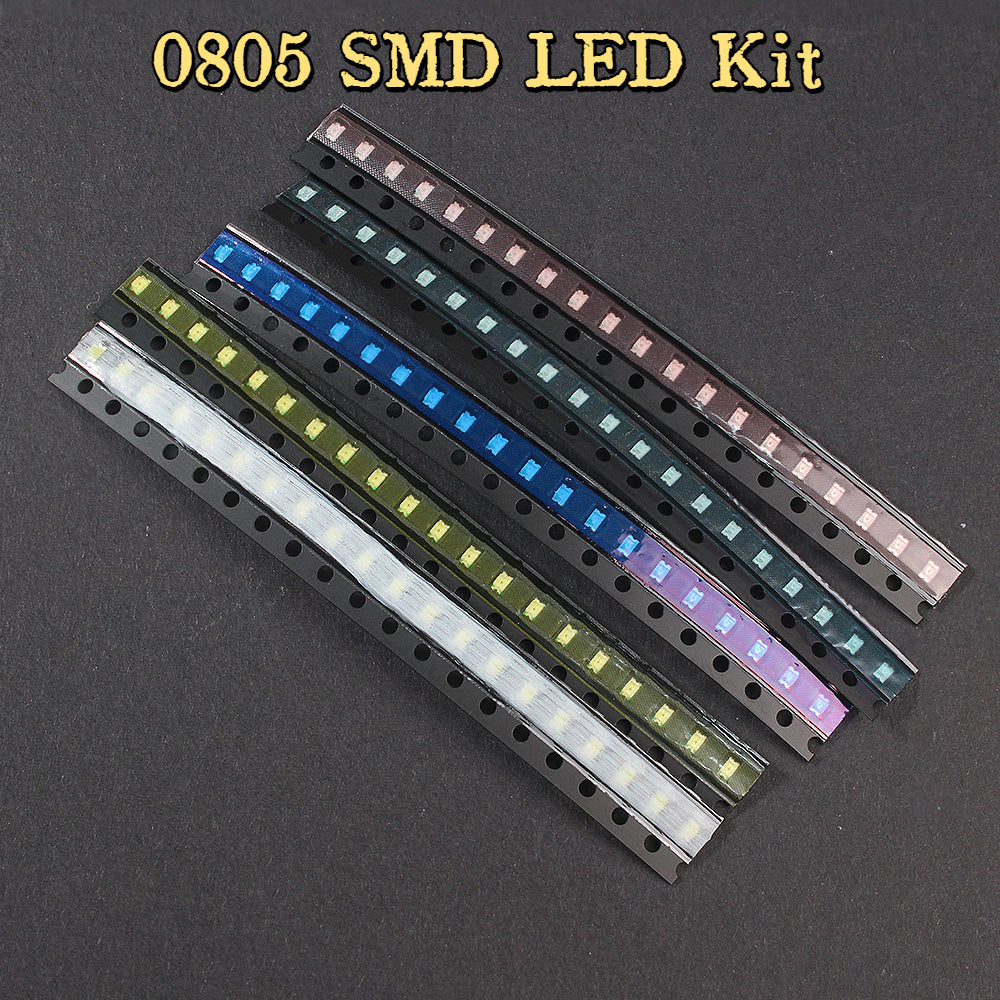 100 Pieces SMD LED Kit Assorted Miniature Diodes for DIY Projects