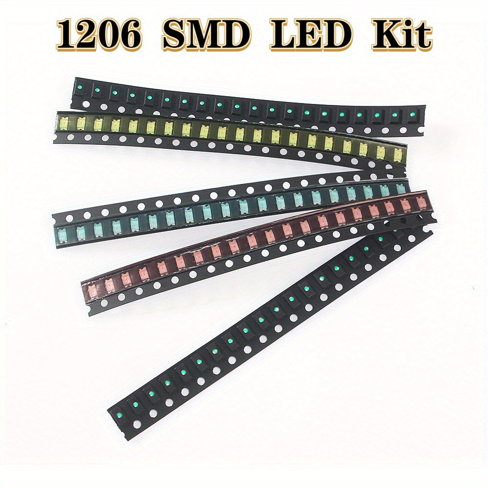 100 Pieces SMD LED Kit Assorted Miniature Diodes for DIY Projects