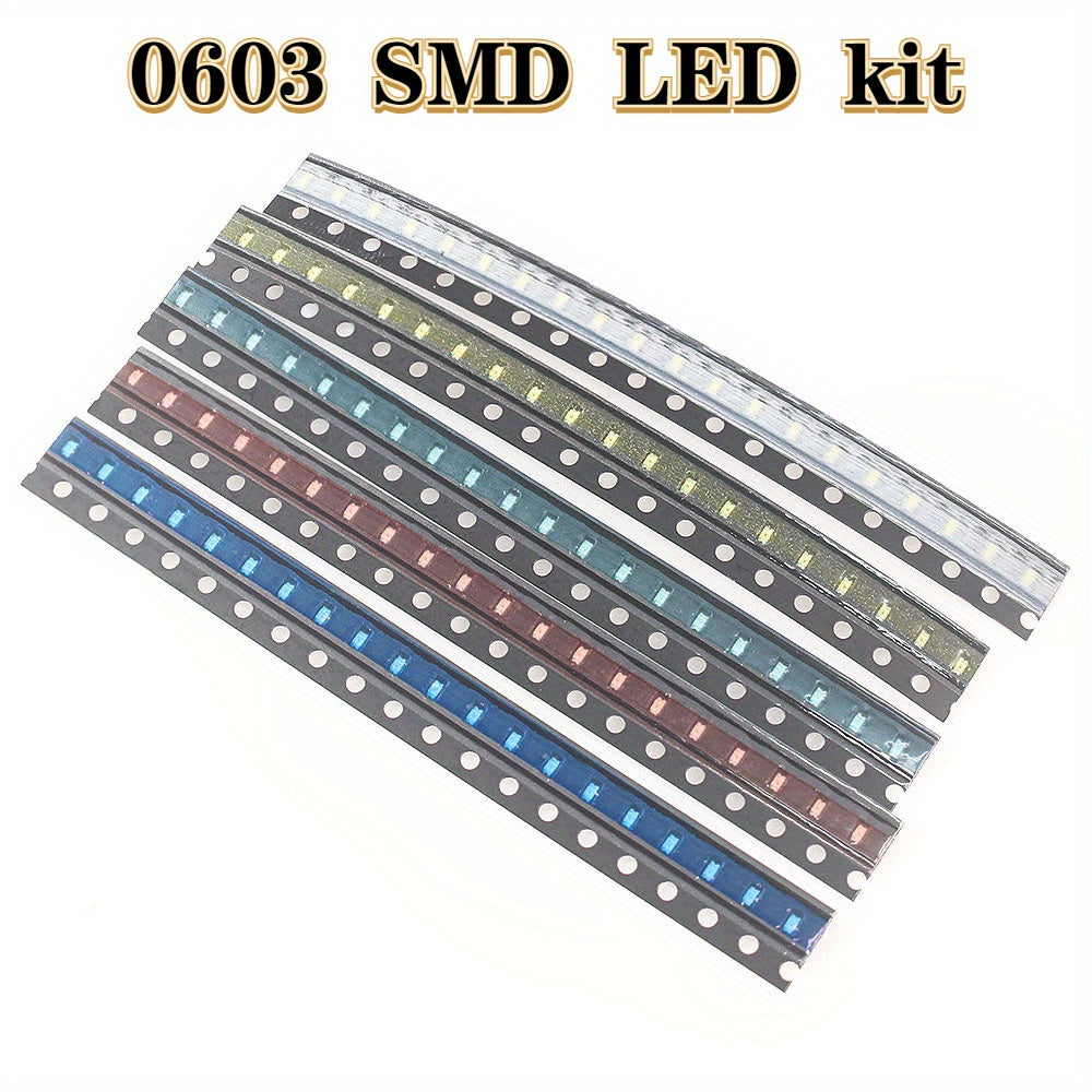 100 Pieces SMD LED Kit Assorted Miniature Diodes for DIY Projects