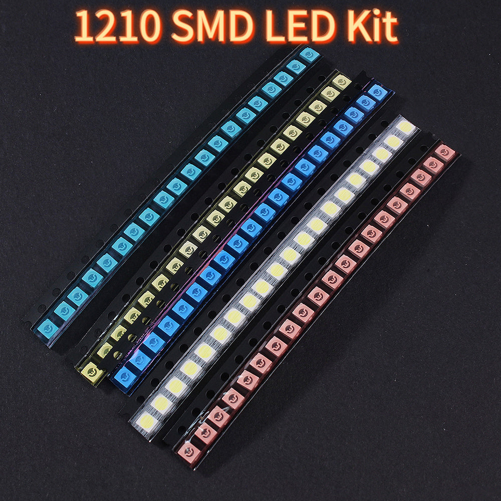 100 Pieces SMD LED Kit Assorted Miniature Diodes for DIY Projects