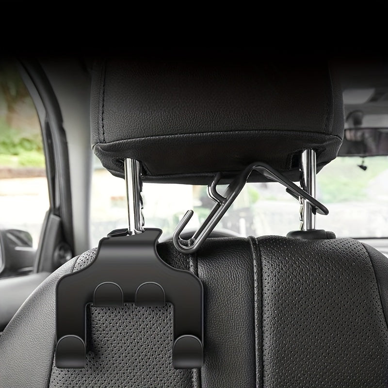 2-Pack Universal Auto Seat Headrest Hooks Car Back Seat Organizer Holder