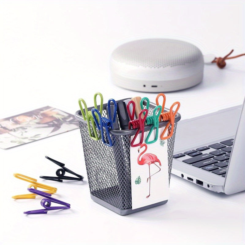 Juego de 8 clips de acero para almacenamiento de alimentos, bolsas sellantes recubiertas de PVC, chips, papel