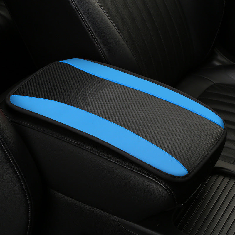 Car Central Armrest Cushion Carbon Fiber Comfortable Pad for Vehicles