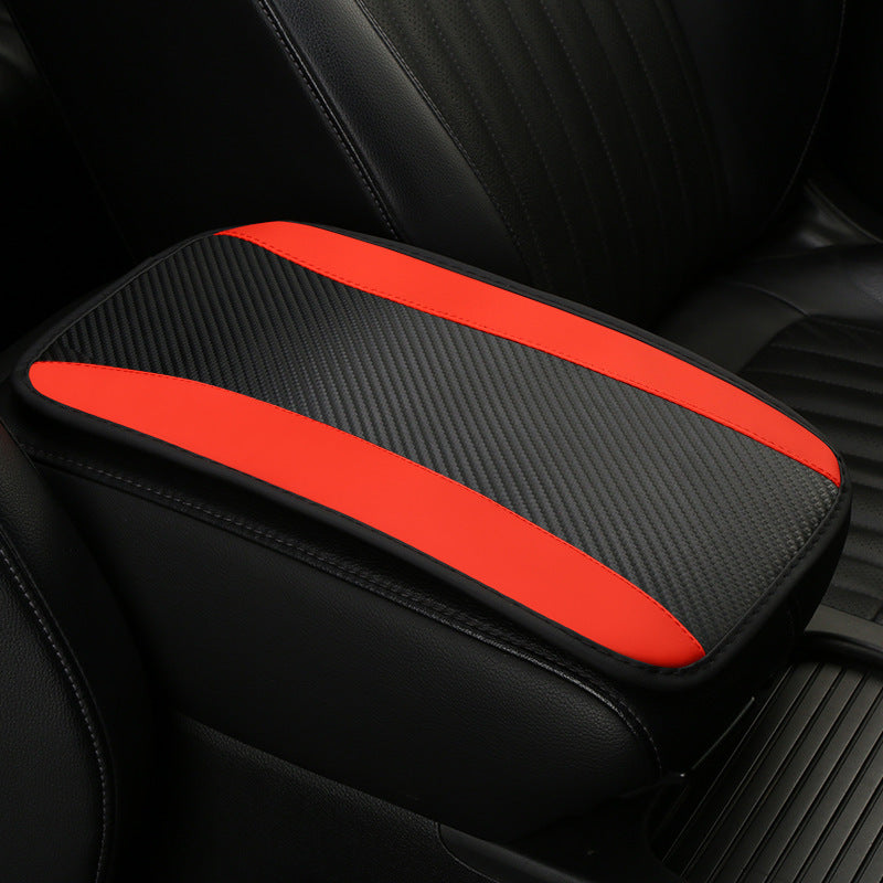 Car Central Armrest Cushion Carbon Fiber Comfortable Pad for Vehicles