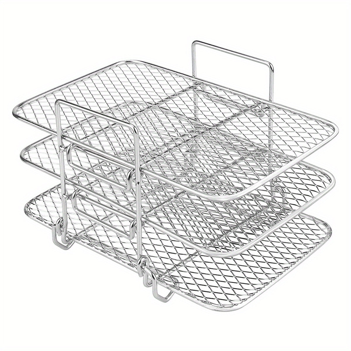 Stainless Steel Air Fryer Rack Double Basket Multi-Layer for Oven