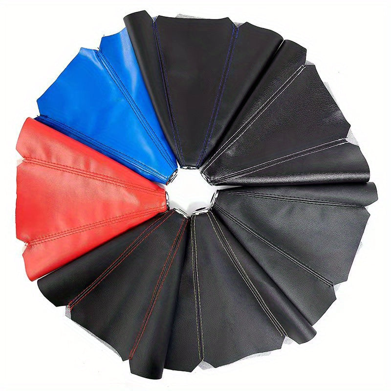 Universal PU Leather Gear Shift Knob Cover Waterproof Dust Boot for Manual Cars