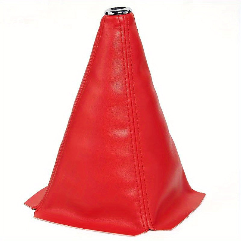 Universal PU Leather Gear Shift Knob Cover Waterproof Dust Boot for Manual Cars