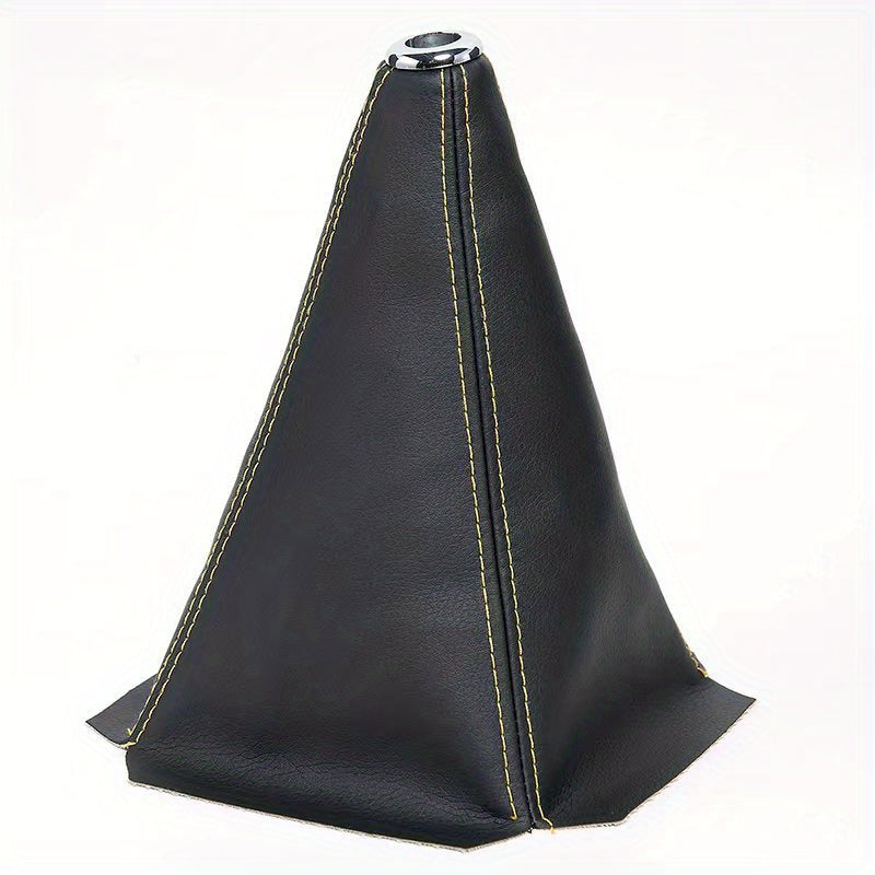 Universal PU Leather Gear Shift Knob Cover Waterproof Dust Boot for Manual Cars