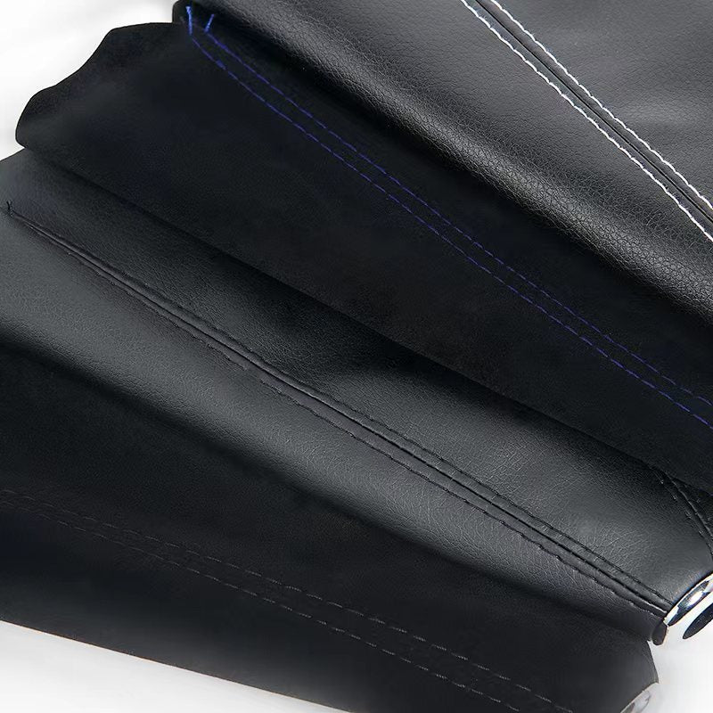 Universal PU Leather Gear Shift Knob Cover Waterproof Dust Boot for Manual Cars