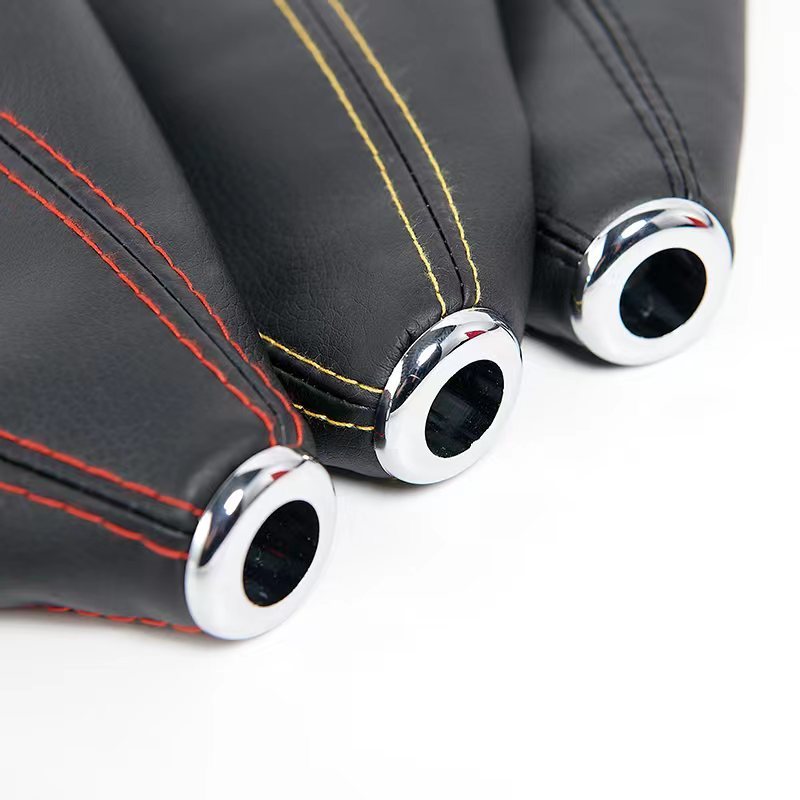 Universal PU Leather Gear Shift Knob Cover Waterproof Dust Boot for Manual Cars
