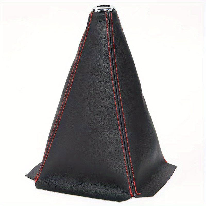 Universal PU Leather Gear Shift Knob Cover Waterproof Dust Boot for Manual Cars