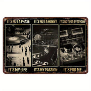 Retro Metal Tin Sign for DJ Lovers Electronic Music Wall Art Poster Decor