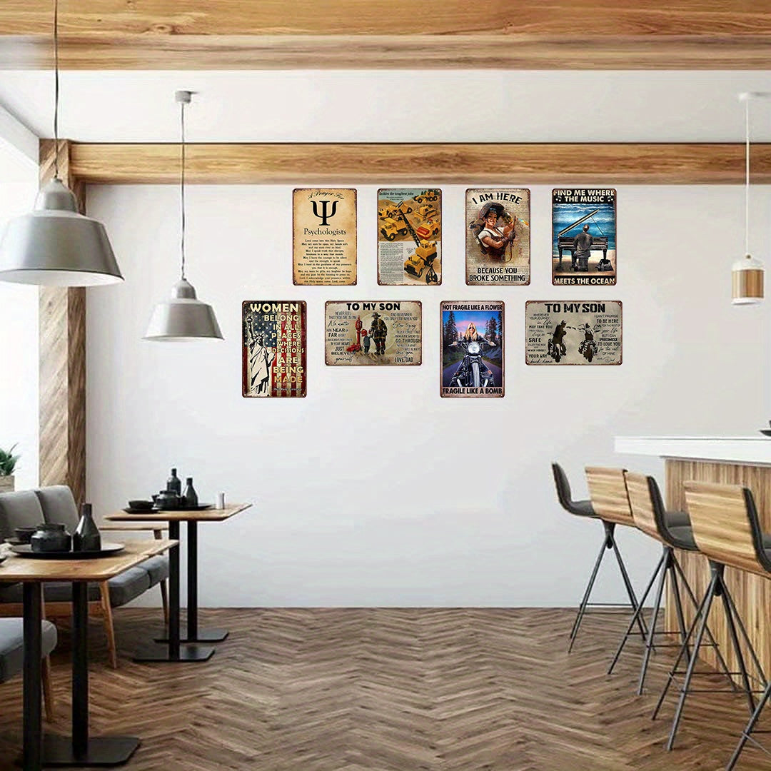 Retro Metal Tin Sign for DJ Lovers Electronic Music Wall Art Poster Decor