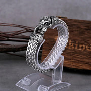 Stainless Steel Snake Head Bracelet for Men Punk Rock Jewelry Durable Gift