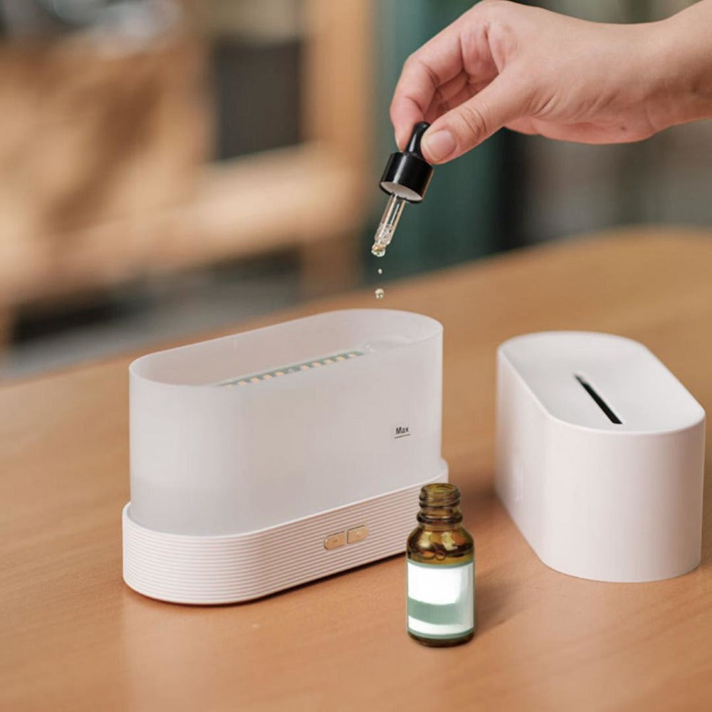 Colorful Flame Aromatherapy Diffuser USB Small Humidifier Air Fragrance Machine