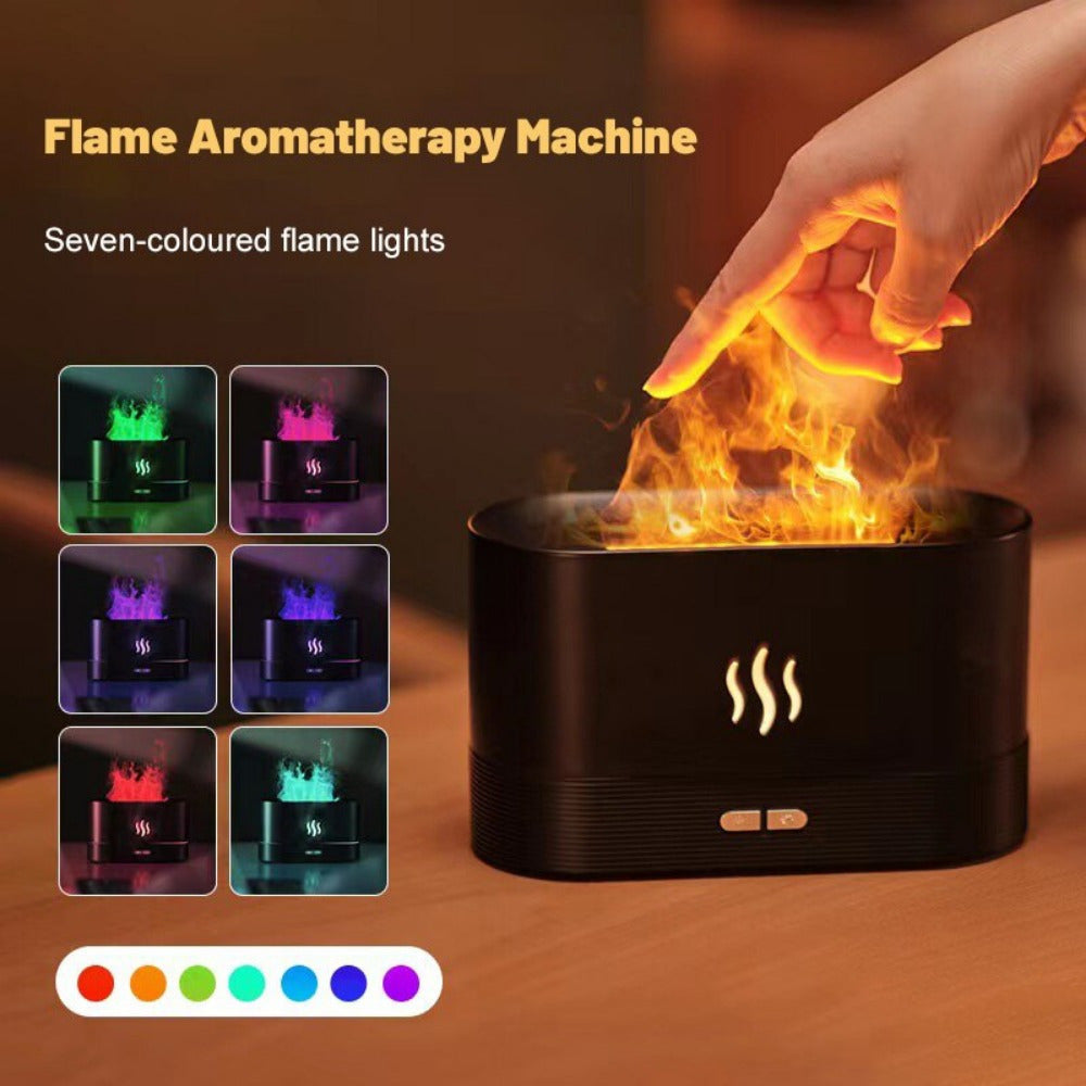 Colorful Flame Aromatherapy Diffuser USB Small Humidifier Air Fragrance Machine