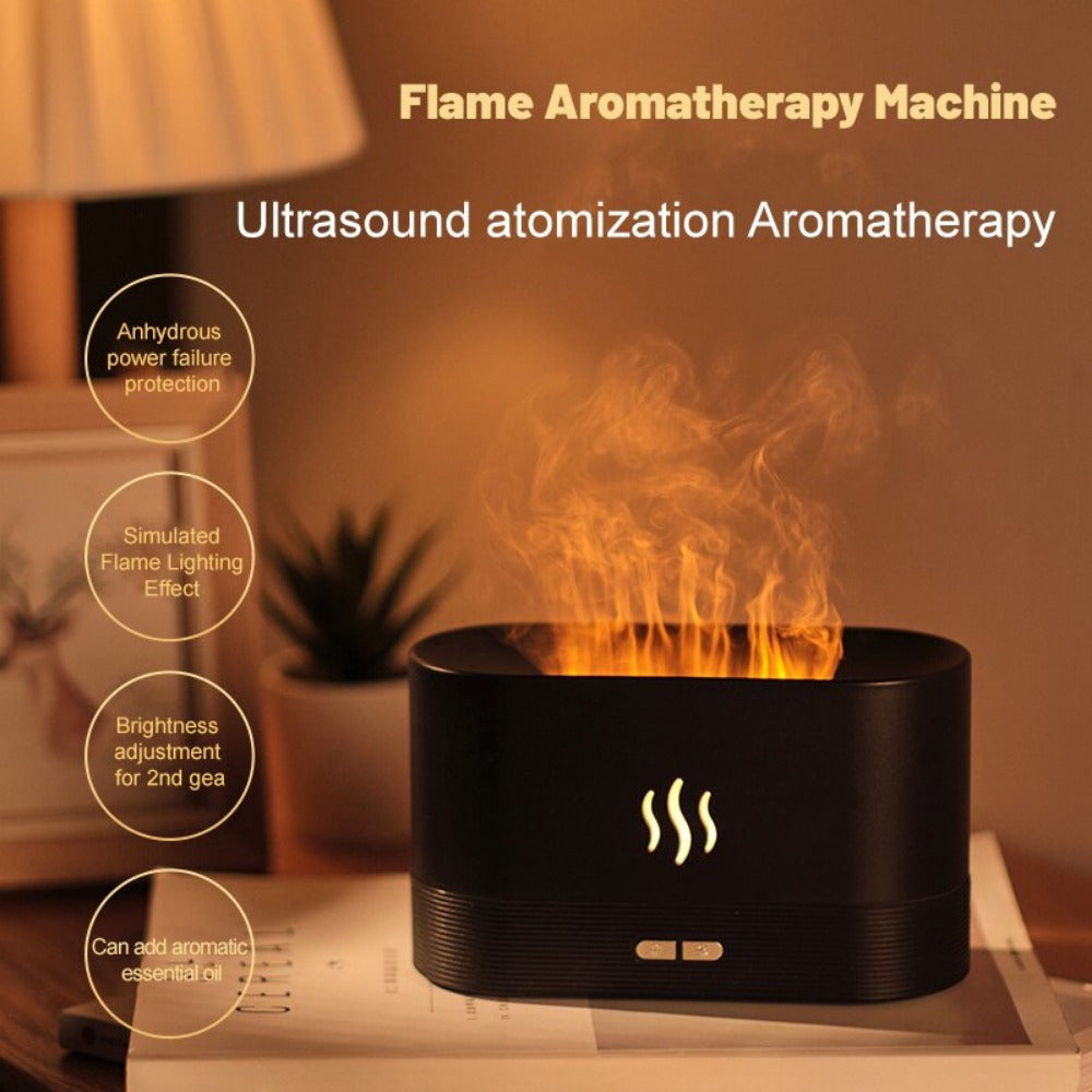 Colorful Flame Aromatherapy Diffuser USB Small Humidifier Air Fragrance Machine