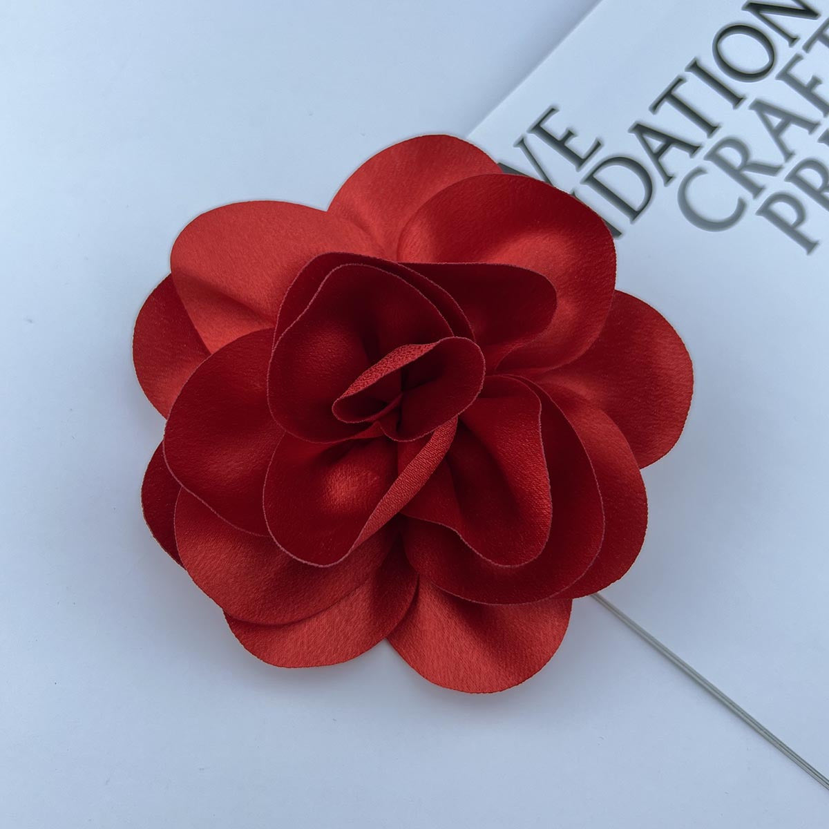Fabric Rose Corsage Hat Decoration Flower Shape for Women 1PC