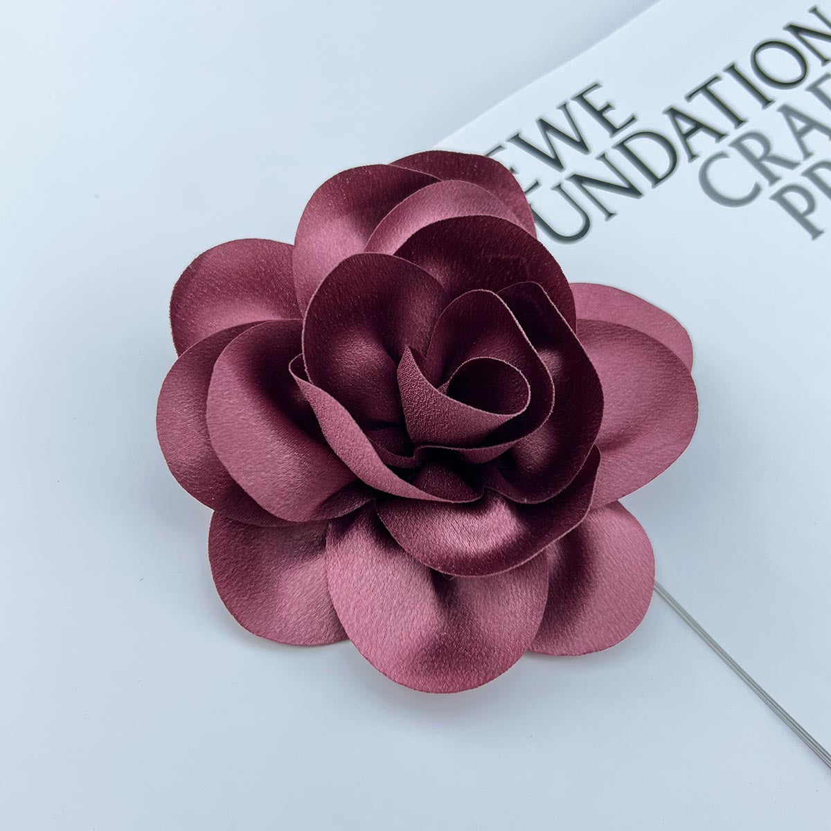 Fabric Rose Corsage Hat Decoration Flower Shape for Women 1PC