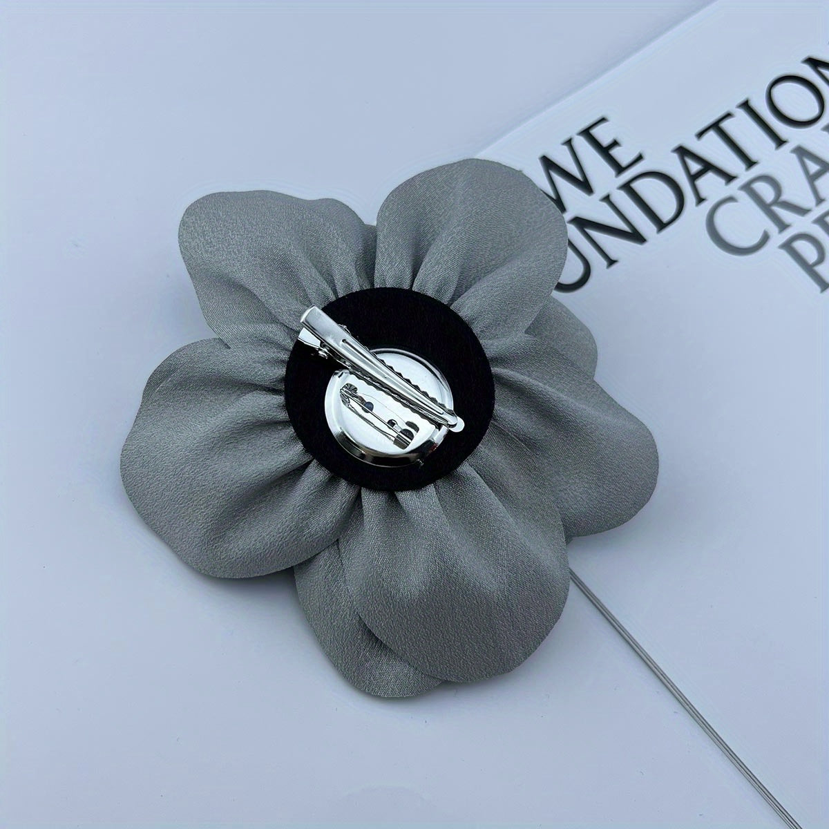 Fabric Rose Corsage Hat Decoration Flower Shape for Women 1PC